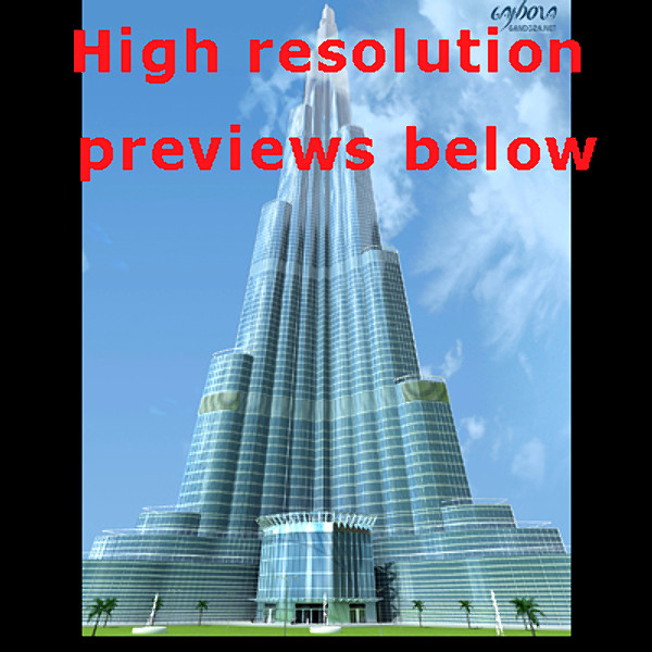 3d dubai tower skyscraper model - Burj Khalifa Dubai Tower by Gandoza